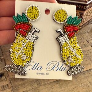 Ella Blu Colorful Beaded Cocktail Earrings
